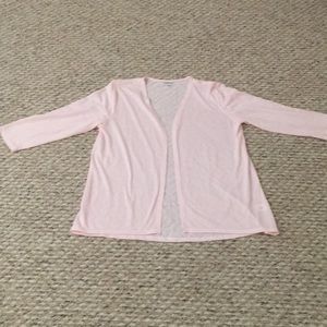 Croft & Bartow pink over shirt cardigan size Large
